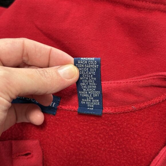 Vtg Christmas Cardigan Jacket Womens 1X Red Embroidery Santa Holiday Grandmacore - Picture 12 of 12